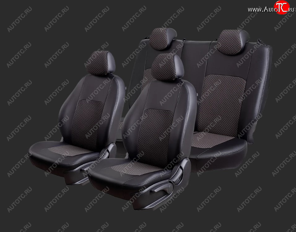 5 899 р. Чехлы для сидений Lord Autofashion Турин (экокожа/жаккард, спинка 60/40, 2 Г-образных подголовника)  Chevrolet Aveo  T300 (2011-2015) (Черный, вставка жаккард Чёрный Мокка)