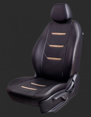 Чехлы для сидений Lord Autofashion Турин 2 (экокожа, спинка 60/40, 2 Г-образных подголовника) Chevrolet Aveo T300 седан (2011-2015)