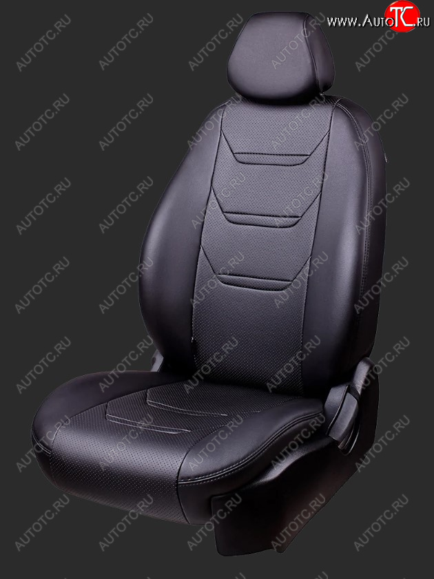 7 799 р. Чехлы для сидений Lord Autofashion Турин 2 (экокожа, спинка 60/40, 2 Г-образных подголовника)  Chevrolet Aveo  T300 (2011-2015) (Черный/Черный/Черный/Черный)