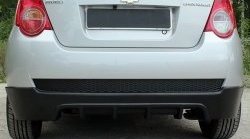 3 249 р. Накладка на задний бампер CT Chevrolet Aveo T200 хэтчбек 5 дв (2002-2008) (Неокрашенная). Увеличить фотографию 1