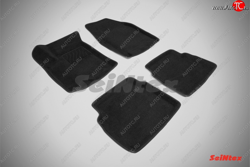 4 849 р. Износостойкие коврики в салон 3D CHEVROLET AVEO черные (компл) Chevrolet Aveo T200 хэтчбек 5 дв (2002-2008)