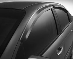 1 869 р. Дефлекторы окон (ветровики) SIM 4 шт Chevrolet Aveo T300 седан (2011-2015). Увеличить фотографию 2
