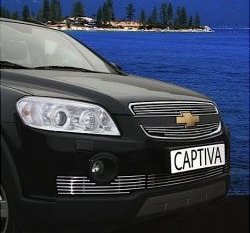4 049 р. Декоративные вставки решетки радиатора SOUZ-96  Chevrolet Captiva (2006-2011). Увеличить фотографию 1