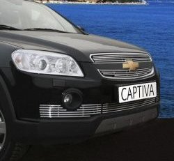 5 354 р. Декоративные вставки воздухозаборника SOUZ-96  Chevrolet Captiva (2006-2011). Увеличить фотографию 1