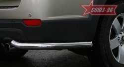 8 864 р. Защита заднего бампера Souz-96 (d60)  Chevrolet Captiva (2006-2011). Увеличить фотографию 1