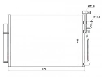 Радиатор кондиционера SAT (2.4 / 3.2) Chevrolet Captiva 1-ый рестайлинг (2011-2013)