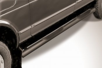 8 999 р. Защита порогов d76 труба Slitkoff (с поступью)  Chevrolet Captiva (2013-2016) (Цвет: серебристый). Увеличить фотографию 1