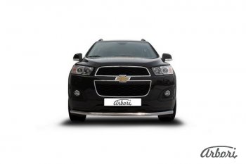 15 839 р. Защита переднего бампера Arbori (нержавейка, 1 труба d57 mm). Chevrolet Captiva 2-ой рестайлинг (2013-2016). Увеличить фотографию 2