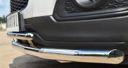 17 999 р. Защита переднего бампера (2 трубыØ63 и 42 мм, нержавейка) Russtal  Chevrolet Captiva (2013-2016). Увеличить фотографию 3