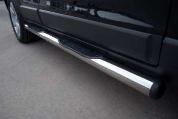 14 299 р. Защита порогов из трубы d76 мм с пластиковыми вставками для ног Russtal v2 Chevrolet Captiva 1-ый рестайлинг (2011-2013). Увеличить фотографию 3