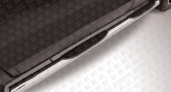 Защита порогов из трубы d76 мм с пластиковыми вставками для ног Slitkoff Chevrolet (Шевролет) Captiva (Каптива) (2013-2016) 2-ой рестайлинг