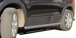 11 899 р. Защита порогов из круглой трубы диаметром 76 мм Металл Дизайн  Chevrolet Captiva (2011-2013). Увеличить фотографию 1