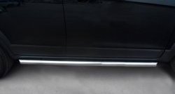 13 849 р. Защита порогов из круглой трубы диаметром 63 мм Russtal Chevrolet Captiva 1-ый рестайлинг (2011-2013) (Защита порогов с со скосами на торцах (вариант 1)). Увеличить фотографию 3