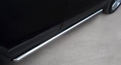 13 849 р. Защита порогов из круглой трубы диаметром 63 мм Russtal Chevrolet Captiva 1-ый рестайлинг (2011-2013) (Защита порогов с со скосами на торцах (вариант 1)). Увеличить фотографию 1