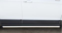 13 849 р. Защита порогов из круглой трубы диаметром 63 мм (рестайлинг) Russtal  Chevrolet Captiva (2013-2016) (Защита порогов с со скосами на торцах (вариант 1)). Увеличить фотографию 5