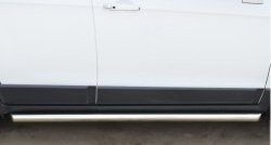 13 849 р. Защита порогов из круглой трубы диаметром 63 мм (рестайлинг) Russtal  Chevrolet Captiva (2013-2016) (Защита порогов с со скосами на торцах (вариант 1)). Увеличить фотографию 1