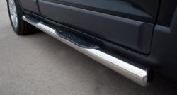 18 799 р. Защита порогов с пластиковыми вставками для ног из круглой трубы диаметром 76 мм Russtal Chevrolet Captiva 1-ый рестайлинг (2011-2013) (Защита порогов с со скосами на торцах (вариант 1)). Увеличить фотографию 10