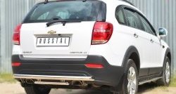 15 349 р. Защита заднего бампера (Ø63 и 42 мм, нержавейка) SLITKOFF  Chevrolet Captiva (2013-2016) 2-ой рестайлинг. Увеличить фотографию 4