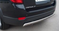 4 879 р. Защита заднего бампера (Ø75x42 мм, нержавейка) Russtal  Chevrolet Captiva (2011-2013). Увеличить фотографию 2