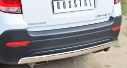 14 999 р. Защита заднего бампера (Ø75x42 мм, нержавейка) Russtal Chevrolet Captiva 2-ой рестайлинг (2013-2016). Увеличить фотографию 2