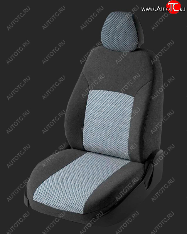 4 699 р. Чехлы для сидений Lord Autofashion Дублин (жаккард, спинка 60/40, 2 Г-образных подголовника)  Chevrolet Cobalt (2011-2024), Ravon R4 (2016-2020) (Серый, вставка Стежок Серый)