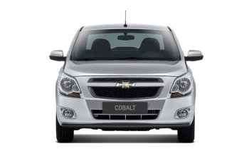 3 579 р. Защита переднего бампера Petroil Tuning (Ø38 мм) Chevrolet Cobalt седан 2-ой рестайлинг (2019-2024) (Сталь с полимерным покрытием в цвет: серебристый ❞Искра❝). Увеличить фотографию 1