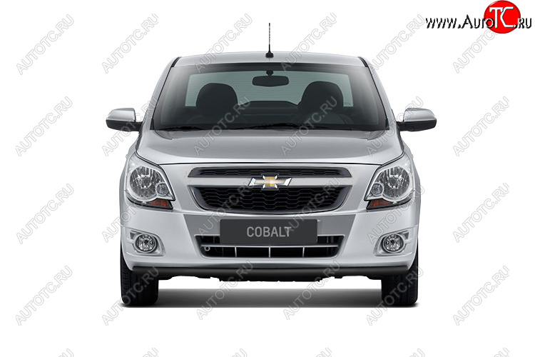 3 579 р. Защита переднего бампера Petroil Tuning (Ø38 мм) Chevrolet Cobalt седан 2-ой рестайлинг (2019-2024) (Сталь с полимерным покрытием в цвет: серебристый ❞Искра❝)