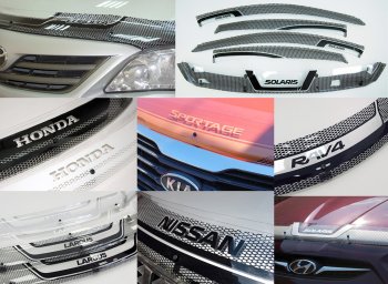 2 299 р. Дефлектор капота CA-Plastiс  Chevrolet Cobalt (2011-2016) (Серия Art графит). Увеличить фотографию 4