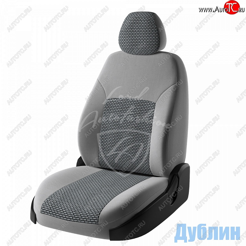 6 499 р. Чехлы для сидений Lord Autofashion Дублин (жаккард)  Chevrolet Cobalt (2011-2016) (Серый, вставка Сеул серый)