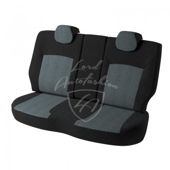 6 499 р. Чехлы для сидений Lord Autofashion Дублин (жаккард)  Chevrolet Cobalt (2011-2016) (Черный, вставка Сеул серый). Увеличить фотографию 2