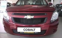 2 089 р. Нижняя сетка на бампер Russtal (черная) Chevrolet Cobalt седан дорестайлинг (2011-2016). Увеличить фотографию 7