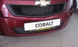 2 089 р. Нижняя сетка на бампер Russtal (черная) Chevrolet Cobalt седан дорестайлинг (2011-2016). Увеличить фотографию 8
