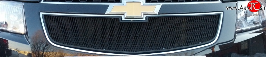 1 469 р. Сетка в решетку радиатора Russtal  Chevrolet Cobalt (2011-2016) (черная)