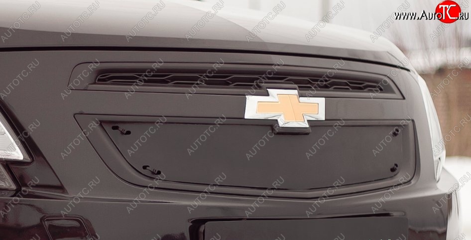 1 449 р. Зимняя заглушка решетки радиатора и переднего бампера РА Chevrolet Cobalt седан дорестайлинг (2011-2016)