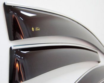 2 169 р. Дефлектора окон CA-Plastiс  Chevrolet Cruze  хэтчбек (2009-2012) (Classic полупрозрачный, Без хром.молдинга). Увеличить фотографию 3