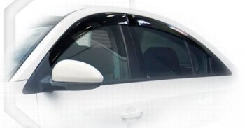 2 169 р. Дефлектора окон CA-Plastiс  Chevrolet Cruze  седан (2009-2015) (Classic полупрозрачный, Без хром.молдинга). Увеличить фотографию 1