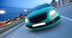 3 529 р. Радиаторная решётка (дорестайлинг) Sport v2 Chevrolet Cruze седан J300 (2012-2015) (Неокрашенная). Увеличить фотографию 4