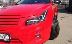 999 р. Реснички на фары Tuning-Sport v2 Chevrolet Cruze седан J300 (2012-2015) (Неокрашенные). Увеличить фотографию 1