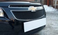 1 229 р. Нижняя сетка на бампер Russtal (черная)  Chevrolet Cruze ( седан,  хэтчбек) (2009-2015). Увеличить фотографию 2