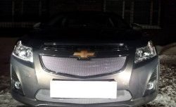 1 599 р. Сетка в решетку радиатора Russtal  Chevrolet Cruze ( седан,  хэтчбек,  универсал) (2012-2015) (хром). Увеличить фотографию 2