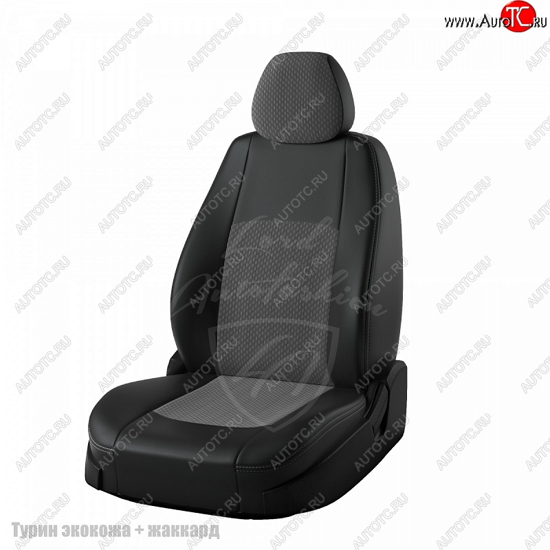 5 899 р. Чехлы для сидений Lord Autofashion Турин (экокожа/жаккард)  Chevrolet Cruze  седан (2009-2015) (Черный, вставка Люкс-94)
