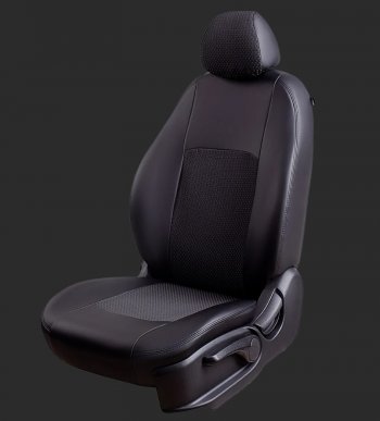 Чехлы для сидений Lord Autofashion Турин (экокожа/жаккард, спинка 60/40, 2 П- и 1 Г-образных подголовника) Chevrolet Cruze седан J300 (2009-2012)