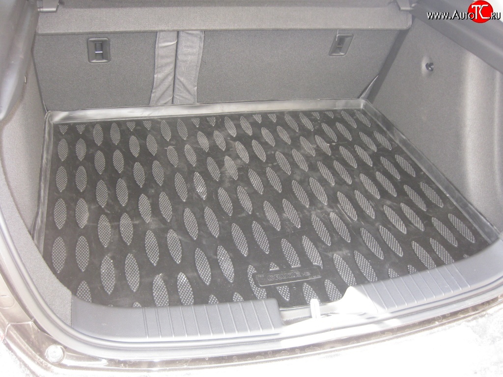 1 229 р. Коврик в багажник Aileron (полиуретан)  Chevrolet Cruze  хэтчбек (2009-2012)