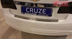1 529 р. Накладка на задний бампер Souz-96 (штампованная) Chevrolet Cruze хэтчбек J305 (2012-2015). Увеличить фотографию 2