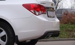 2 989 р. Диффузор заднего бампера Sport  Chevrolet Cruze  седан (2009-2012) (Глянец под окраску, Неокрашенный). Увеличить фотографию 10