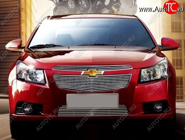 6 749 р. Декоративные вставки решетки радиатора и переднего бампера CT Chevrolet Cruze хэтчбек J305 (2012-2015) (Неокрашенная)