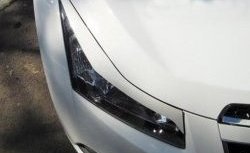 999 р. Реснички на фары RS-style Chevrolet Cruze седан J300 (2012-2015) (Неокрашенные). Увеличить фотографию 1