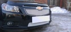 1 559 р. Нижняя сетка на бампер Russtal (хром) Chevrolet Cruze хэтчбек J305 (2012-2015). Увеличить фотографию 2