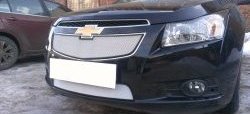1 559 р. Нижняя сетка на бампер Russtal (хром)  Chevrolet Cruze ( седан,  хэтчбек) (2009-2015). Увеличить фотографию 7