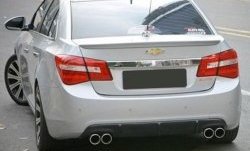 2 999 р. Лип спойлер CT Chevrolet Cruze J300 седан дорестайлинг (2009-2012) (Неокрашенный). Увеличить фотографию 2